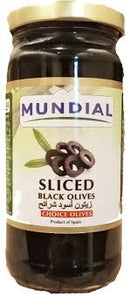 Mundial Slices Black Olives 230gm